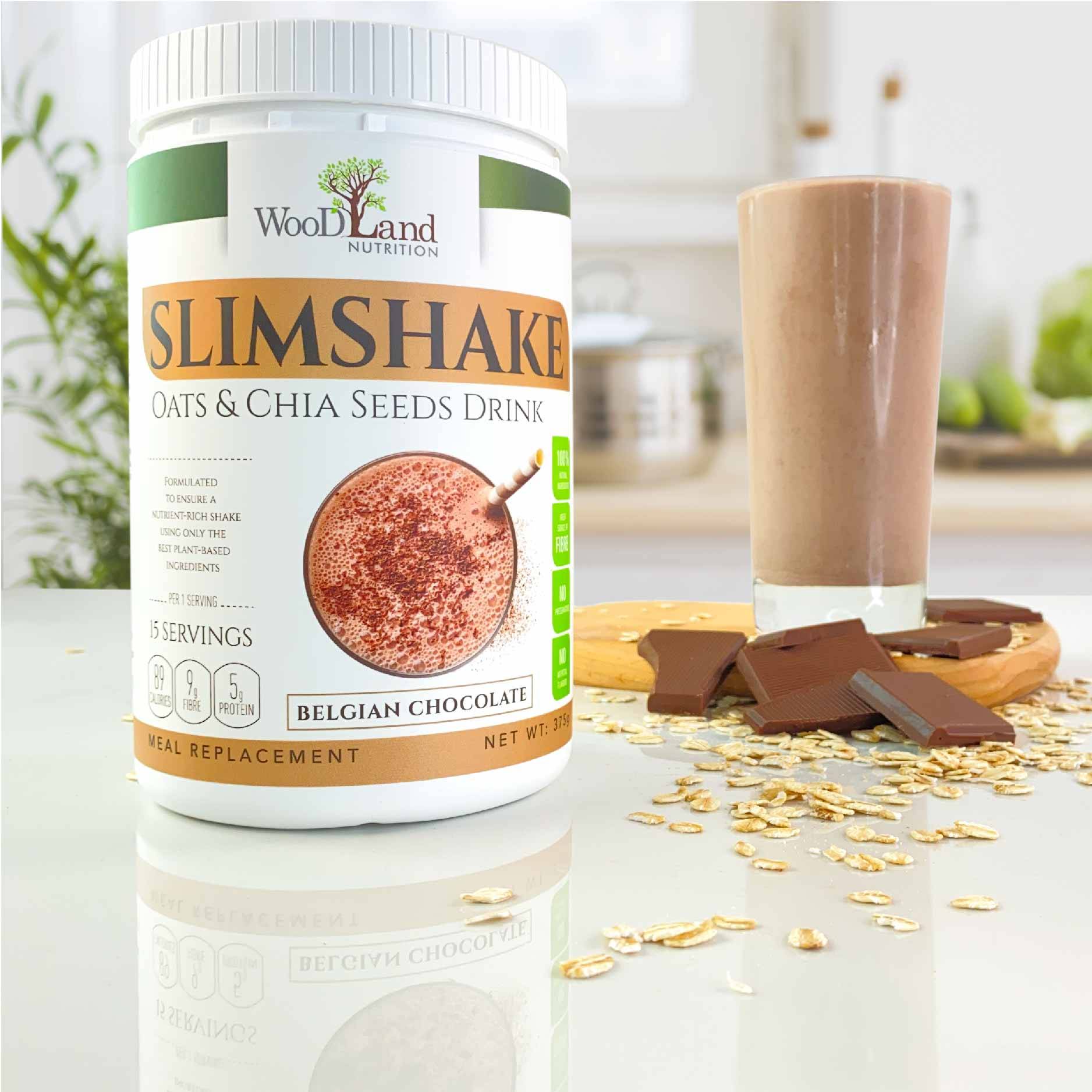 SlimShake Oats & Chia Meal Replacement | Belgian Chocolate
