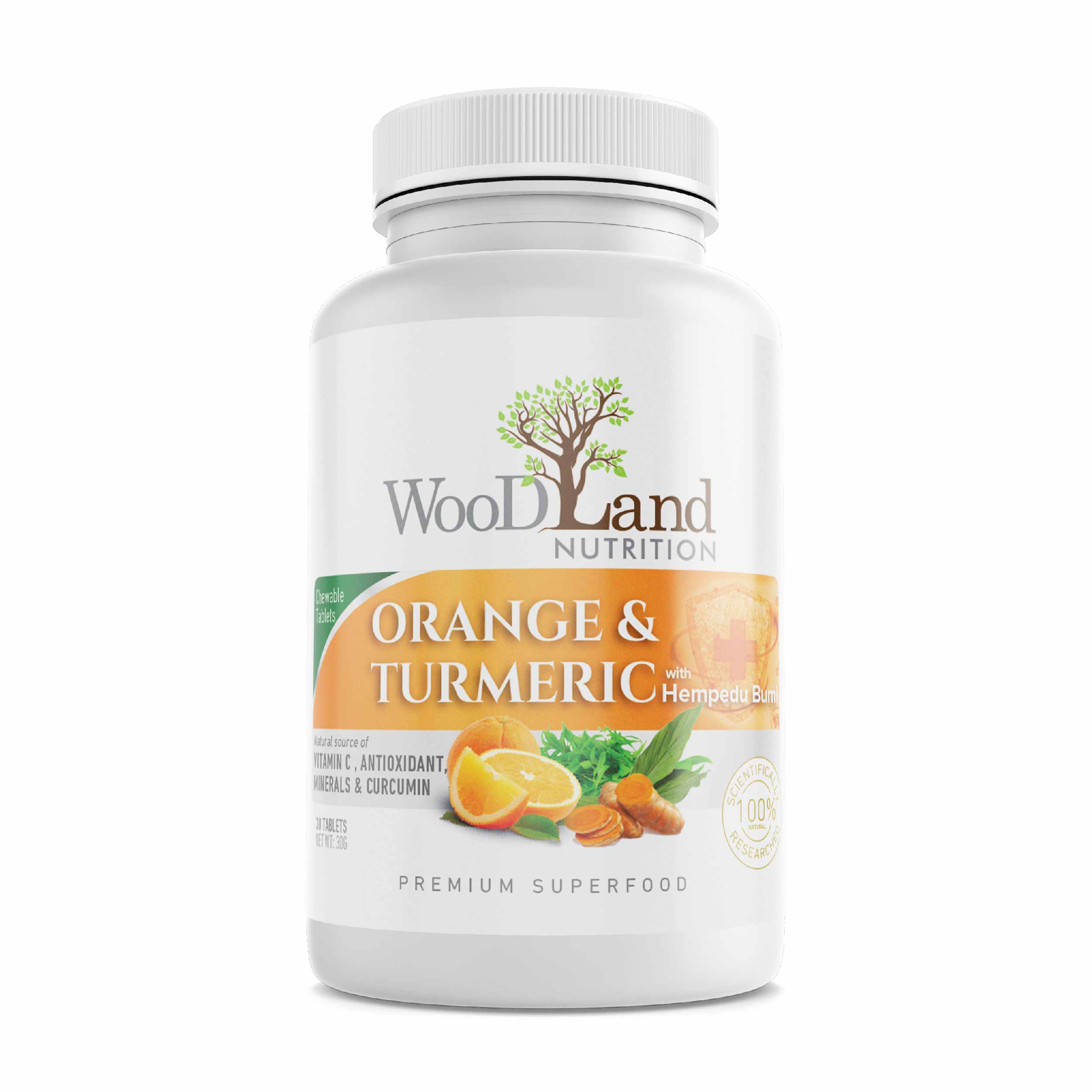 Vitamin C & Turmeric with Hempedu Bumi Chewable Tablets Immunity Booster